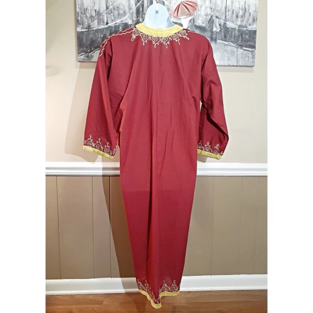 SOLD! Moroccan Embroidered Kaftan Abaya Plus - Picture 7 of 7